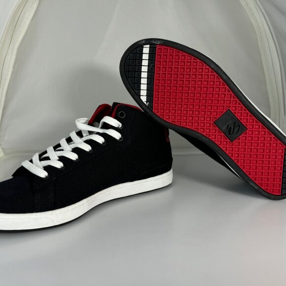 VTG 1995 Es Danny Garcia HI Black/White/Red Skateboarding shoes Size 9 NWOT - Picture 12 of 13